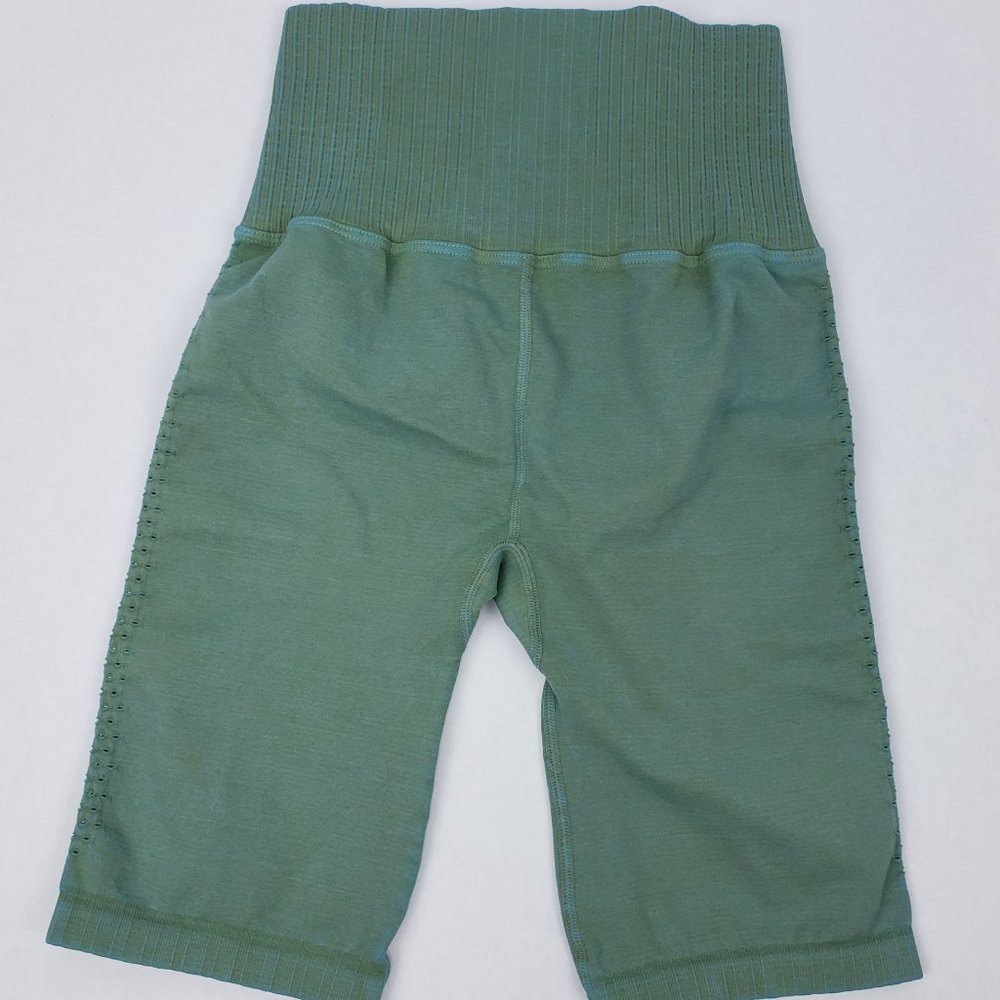 Free People Good Karma Green HW Bike Shorts - Picture 6 of 8